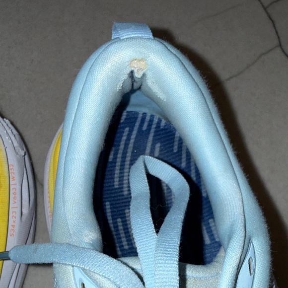 Hoka Bondi 8 Sneakers Light Blue Yellow Womens size 8.5B new insoles - Picture 5 of 14